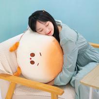 Cute steamed buns throw pillow sofa bed holding sleeping dumplings doll super soft plush toy doll gift 20cm white