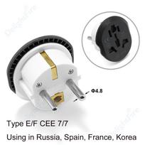 EU Plug Adapter 16A 250V EU Travel Adapter Converter 2 Round Socket High Quality Universal AU US UK CN To EU AC Wall Socket 1pcs juoda