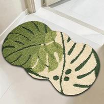 TPR Anti-Slip Bathroom Floor Mat Thickened Fiber Bedside Rug Non-Slip Bath Mat  Bedside Area A 30*40cm