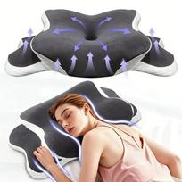 Memory Foam Cervical Pillow for Neck Pain Relief Ergonomic Orthopedic Neck Support Side Back Stomach Sleepers Ideal Gift black