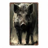 Retro šerno metalinis sienos meno plakatas baro dekoravimui black
