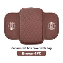 For Volvo Leather Car Armrest Box Storage Cover Center Console Protective Bag XC60 V40 V50 XC90 S60 V90 V70 XC40 V60 S90 AWD S80 CT9 gray