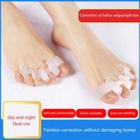 1Pair Toes Separator Suitable Bunion Corrector Material Soft Gel Straightener Spacers Onesize beige