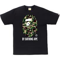BAPE A BATHING APE Galvos serijos marškinėliai vyriški Juodi BAPE19SS-001 S black