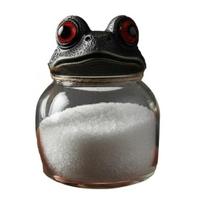 Witchy Potion Spice Jars with Handmade Magic Frog Lids Red Eyes Gothic Apothecary Bottles for Herbs Teas Salt Pepper Rustic Kitchen Decor 1pc
