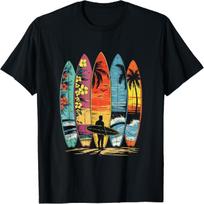 Surfboarder Hawaii Wave Surfing Lover Beach Surfer Men Women T-Shirt S įvairiaspalvis