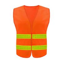 Atspindinti Velcro Saugos Liemenė Statyboms ir Kelių Darbams orange