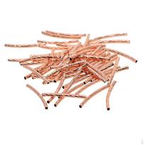 50 Vario Graviruoti Lenkti Vamzdeliai Makaronų Tarpinės Laisvi Karoliukai Papuošalai, Rose Gold beige