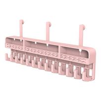 Hair Extension Holder Wigs Display Stand Hair Extension Organizers Wigs Rack Wigs Holder Practical Hair Styling Tool 1 rožinė
