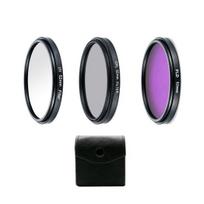 Profesionalus UV CPL poliarizatoriaus FLD fotografijos filtro rinkinys, skirtas SLR fotoaparatui 52mm gray
