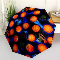 1pc Basketball Hoops Open/Close Folding Umbrella, All- Portable Umbrella for & Men, Stylish Accessory (Holiday Gift) 8-Rib yy251213106 orange