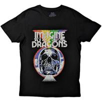 Imagine Dragons TShirt Rainbow Skull Band Official Black New Unisex T-Shirt S gray