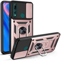 Dėklas Huawei Y9 Prime 2019, Dėklas telefonui Huawei P Smart Z, Magnetinis žiedas Laikiklis, Šarvuotas Dėklas Telefonui, Stumdomas Kameros Apsaugos Galinis Dangtelis Huawei Y9 Prime (2019) gray