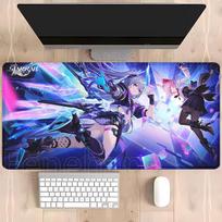 Silver Wolf LV HSR Honkai Star Rail Large XXL Mouse Mat New Nonslip Keyboard Anime Girl Kawaii Mouse Pad PC Gaming Desk Mat 400x800x2mm blue