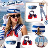 Unisex Costume Set with Hat, Bandana, Socks and Gloves for Dress-Up and Parties 301 One Size mėlyna