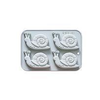 DIY Food Grade Silicone Snail Silicone Molds 4 Cavity 3D Shape Escargot Shape Mold Baking Mould Chocolate Making mėlyna