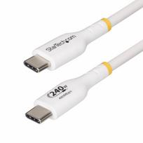 StarTech USB-C Kabelis 2.0 White 3m – Aukštos kokybės USB C į USB C kabelis įkrovimui ir duomenų perdavimui