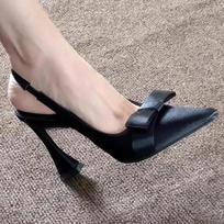 Madingi moteriški smailianosiai aukštakulniai batai Seksualūs stiletos sandalai Suknelė Elegantiškos moters bateliai 2025 m. tendencija Vasaros jaukūs kasdieniai moteriški Zapatos 35 juoda