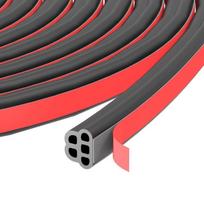 5m/10m/16m/20m Double Layer Trunk Sealer Noise Insulation Weather Stripping Dustproof Car Door Seal 5 Hole Shape red