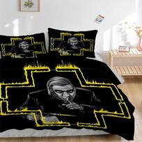 3pcs Rammstein Merchandise Comforter Set - Four Seasons Home High,Machine Washable Bedspread with Pillowcases (No Filling) yy250909023 135x200cm white