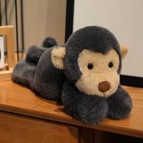 Monkey Soft Plush Toys Cute Monkey Companion Doll Stuffed Plushies Animal Sofa Cushion Home Decoration For Gifts 40cm tamsiai pilka spalva
