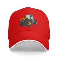 JCB Tractor Yellow Tractor Baseball Cap Luxury Brand Trucker Cap Bobble Hat Golf Hat Unisex Unisexs Caps Womens red