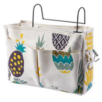 Nordic Creative Fabric Hanging Bedside Storage Bag - Bunk Bed Dormitory Organizer gray
