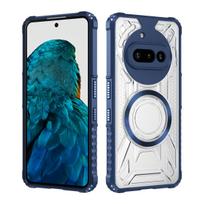 For Nothing Phone 3A CD Magnetic Design Hard HD Clear Back Cover,For Nothing Phone 3A Pro Rugger Armor Hard PC TPU Case Nothing Phone (3a) Pro mėlyna