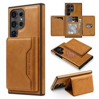 Suitable for Samsung S25 Ultra Mobile Phone Case S24 Multi functional Powerful Magnetic Card Cover S23 Protection Case Galaxy S25 black