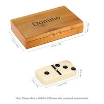 Double Six Domino rinkinys Pramogos Pramoginis Kelioninis Žaidimas Žaislas Juodieji taškai Domino orange