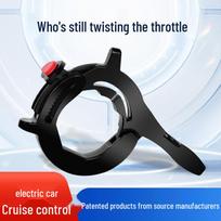 Electric Bicycle Throttle Booster & Cruise Control Handlebar Clip Throttle Clip (Black & Red) black