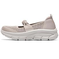 Skechers Modern DLux Mesh Comfortable Soft Shock Absorbing Low Top Casual Shoes Women sneaker Gray Brown 159117-TPE 39 white
