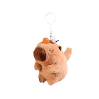 Cute Capybara Plush Toy Keychain Backpack Pendant Wagging Tail Water Pig Snot brown