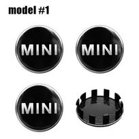 4 vnt. 56 mm automobilio ratų centriniai dangteliai su Mini logotipu, ratlankio dangtelis, emblema, skirti Mini Cooper R55 R56 R57 R58 R59 F54 F55 F56 F60 JCW Mini black
