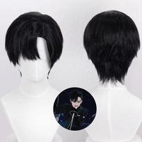 Anime Ivan Cosplay Ateivis Scena Juodas Liūdesys Cosplay Juodi Perukai Trumpi Juodi Cos Perukai Karščiui Atsparūs Plaukų Perukai (as the picture,One Size) black