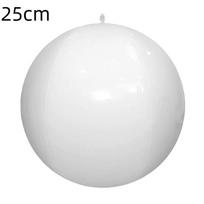 LED Balionas Didelis Pripučiamas Pūtimas Paplūdimio Didelis Vandeniui Atsparus Baseino Vakarėliui Lauko Balionai Sodo Šviečiantis Žaislas LED Kamuoliukai 25CM white