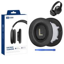 XDcase baltymų odos ausų pagalvėlės, skirtos JBL Tune T700BT / T710BT / T750BTNC / T760NC, su ardymo įrankiu For JBL Tune T700BT / T710BT / T750BTNC / T760NC juoda