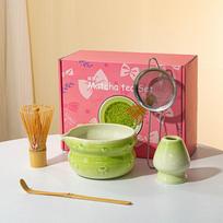 Matcha Rinkinys Matcha Šluotelės Rinkinys, Keramikos Matcha Rinkinys 5 Vnt Matcha Rinkinys Matcha Mėgėjams Matcha Rinkinys šviesiai žalios spalvos