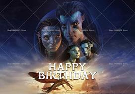 Avatar Na'vi Character Backdrop Pandora Fantasy World Kids Birthday Party Decor Baby Shower Background Banner Supplies 47.2x31.5inch/120*80cm blue