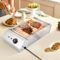 Portable Electric Grill Oven 1.5KW Heat Control 110V Countertop BBQ for Indoor Outdoor Cooking United States beige