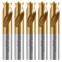 5 Pcs Spot Weld Drill Bit Set High Speed Steel Spot Weld Cutter Easy to Use Drill Bit Set for Car Maintenance Steel Aluminum gold 8mm 5pc