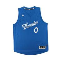 Adidas NBA Jersey Russell Westbrook Oklahoma City Thunder 2016 Fan Version 0 Padded V-Neck Simple Sleeveless Basketball Tank Top Unisex jerseys BT8494 XL blue