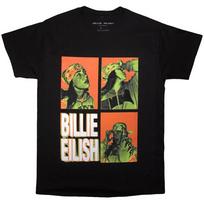 Billie Eilish Unisex T-Shirt: 3 Photo Logo (Black) (Large) XL orange