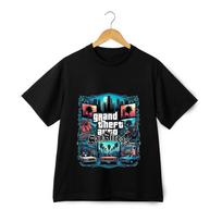 GTA San Andreas Grafinis Marškinėlis Retro Vaizdo Žaidimų Gatvės Stiliaus Unisex Marškinėlis L black