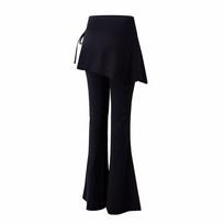 2 in 1 Fitness Leggings Flare Hem Sports Yoga Pants Sculpting Leggings Sports Leggings  Exercise L