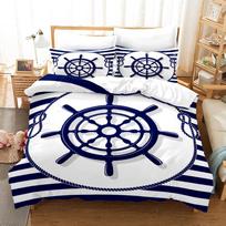 Anchor Bedding Sets New Nautical Ocean Ocean Spirit Duvet Cover King Queen Single Size Bed Linen with Pillowcase Teens Boys Gift cot size 70x133cm