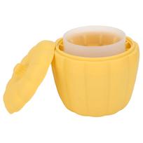Ice Cube Maker Pumpkin Appearance Easy Operation Space Saving BPA Free Safe Durable Silicone Acrylic Silicone Ice Bucket beige