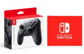 Genuine Nintendo Switch Pro Controller Nintendo Switch Logo Design Microfiber (Includes Cloth)