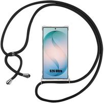 Silicone Case - BOOLING - for Samsung Galaxy S26 Ultra - Reinforced Shockproof with Black Cord juoda
