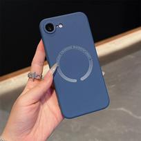 Apple iPhone 16e Full Coverage Magnetic Liquid Silicone Case iPhone 16 E gray